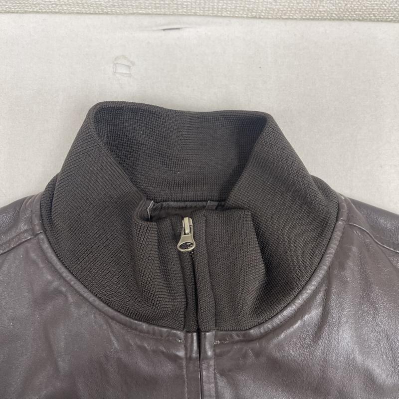 ウールリッチ WOOLRICH ジャケット、上着 レザージャケット レザー ジャケット ブルゾン 豚革 ブラウン 2w5-6731 L メンズ USED 古着 中古 50156251