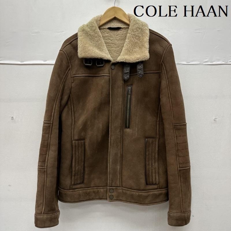 コールハーン COLE HAAN ジャケット、上着 ジャンパー、ブルゾン ラム レザー ムートン フライト ジャケット G49683 S 茶 / ブラウン / brown メンズ USED 古着 中古 50156272