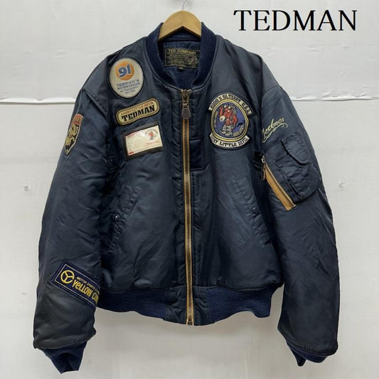 テッドマン TEDMAN ジャケット、上着 フライトジャケット MA-1 フライト ジャケット ワッペン 2067262 44 紺 / ネイビー / navy メンズ USED 古着 中古 50156274