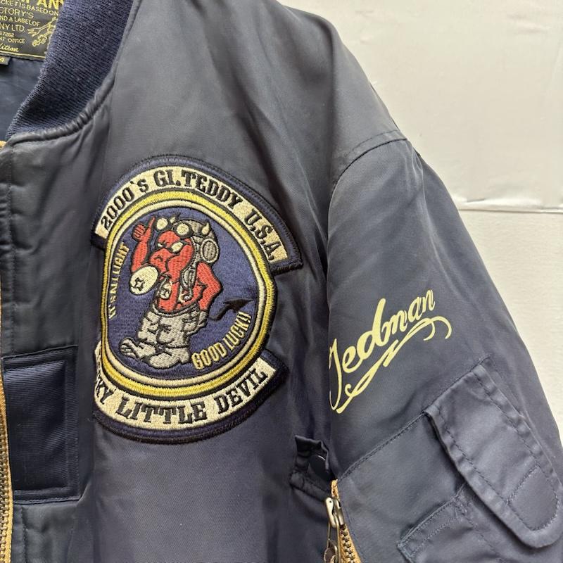 テッドマン TEDMAN ジャケット、上着 フライトジャケット MA-1 フライト ジャケット ワッペン 2067262 44 紺 / ネイビー / navy メンズ USED 古着 中古 50156274