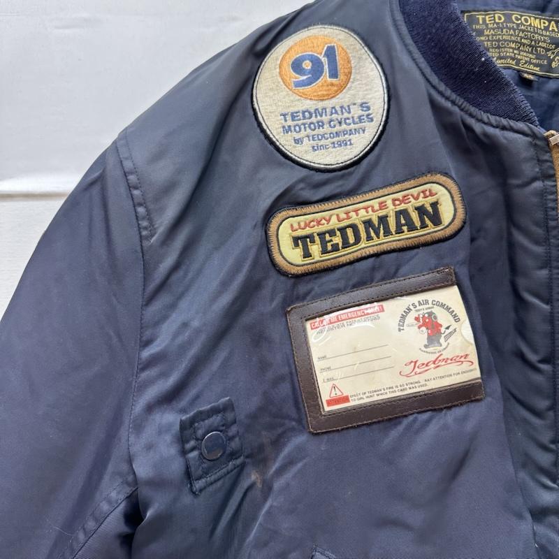 テッドマン TEDMAN ジャケット、上着 フライトジャケット MA-1 フライト ジャケット ワッペン 2067262 44 紺 / ネイビー / navy メンズ USED 古着 中古 50156274