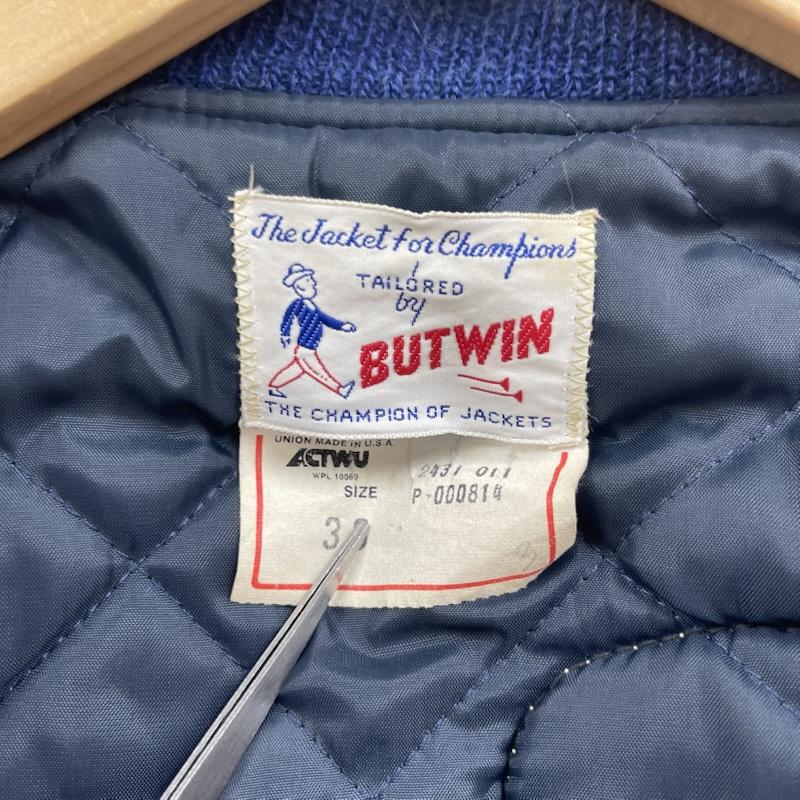 古着 USED ジャケット、上着 ジャンパー、ブルゾン BUTWIN USA製 スタジアム ジャンパー Pure TENNIS TEAM ロゴ 刺繍 38 紺 / ネイビー / navy メンズ USED 古着 中古 50156283