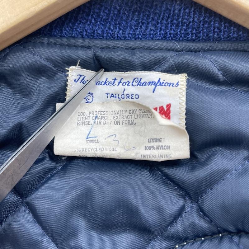 古着 USED ジャケット、上着 ジャンパー、ブルゾン BUTWIN USA製 スタジアム ジャンパー Pure TENNIS TEAM ロゴ 刺繍 38 紺 / ネイビー / navy メンズ USED 古着 中古 50156283