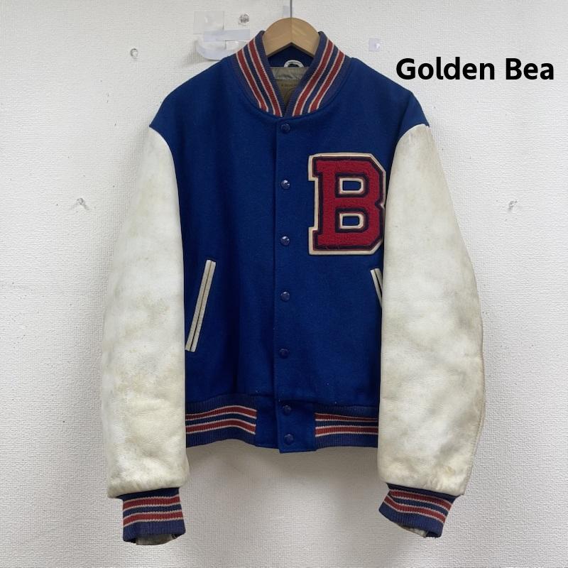 ゴールデンベア Golden Bear ジャケット、上着 ジャンパー、ブルゾン USA製 ロゴ 刺繍 スタジアム ジャンパー ブルゾン M 紺 / ネイビー / navy メンズ USED 古着 中古 50156284