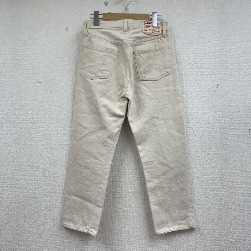 ボンクラ BONCOURA パンツ デニム、ジーンズ コットン ストレート デニム パンツ クリーム 28インチ アイボリー / アイボリー / メンズ USED 古着 中古 50156323