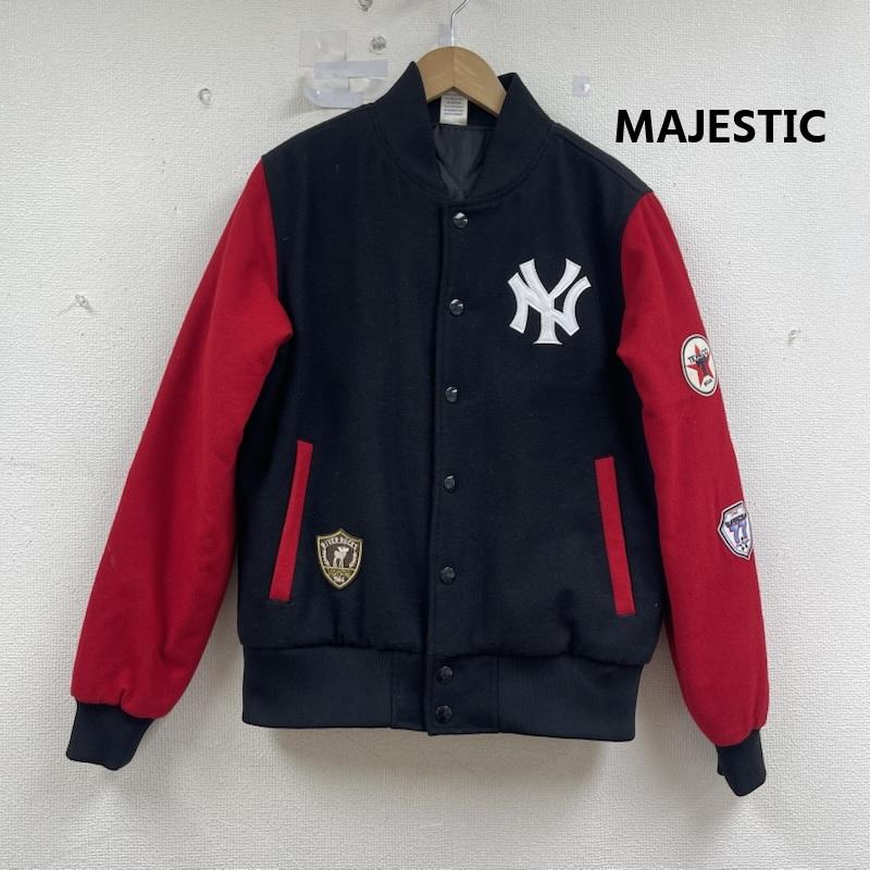 マジェスティック MAJESTIC ジャケット、上着 ジャンパー、ブルゾン USA製 NEW YORK CREW スタジャン スタジアム ジャケット M 黒 / ブラック / black メンズ USED 古着 中古 50156327