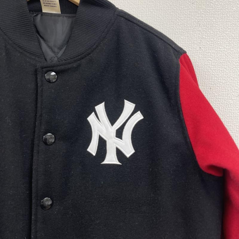 マジェスティック MAJESTIC ジャケット、上着 ジャンパー、ブルゾン USA製 NEW YORK CREW スタジャン スタジアム ジャケット M 黒 / ブラック / black メンズ USED 古着 中古 50156327