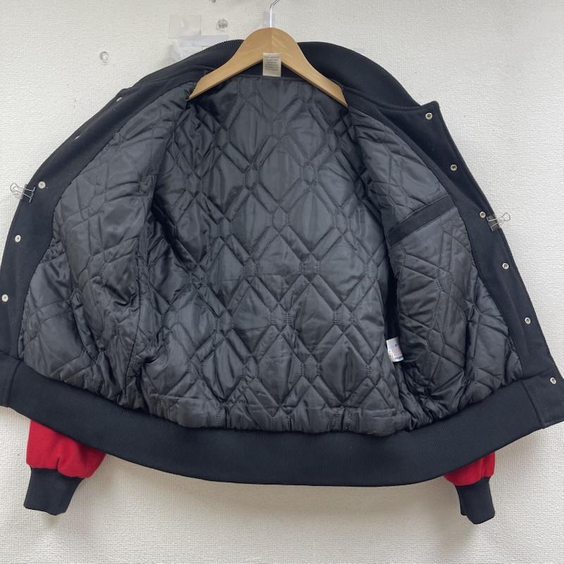 マジェスティック MAJESTIC ジャケット、上着 ジャンパー、ブルゾン USA製 NEW YORK CREW スタジャン スタジアム ジャケット M 黒 / ブラック / black メンズ USED 古着 中古 50156327