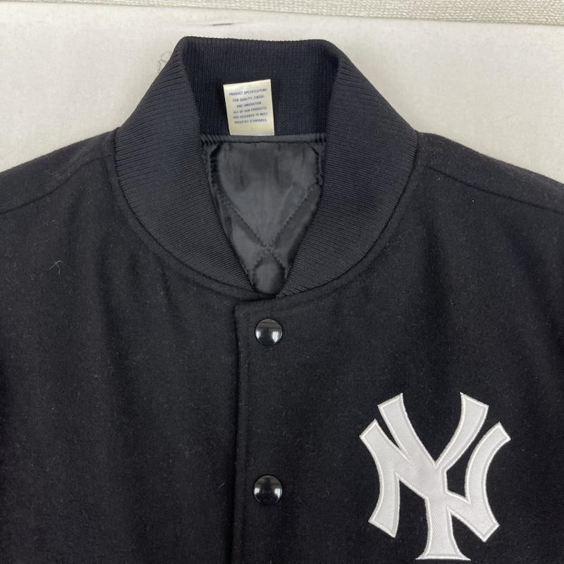 マジェスティック MAJESTIC ジャケット、上着 ジャンパー、ブルゾン USA製 NEW YORK CREW スタジャン スタジアム ジャケット M 黒 / ブラック / black メンズ USED 古着 中古 50156327