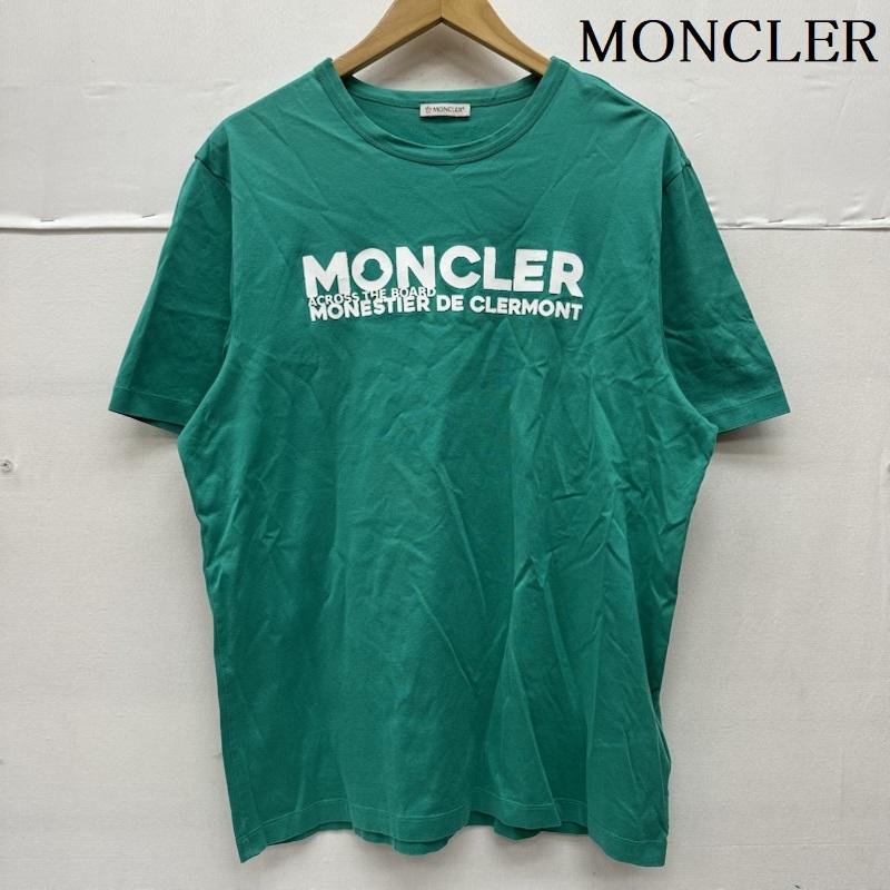 モンクレール MONCLER Tシャツ 半袖 ラバー ロゴ プリント Tシャツ G10918C7D910 M 緑 / グリーン / green メンズ USED 古着 中古 50156330
