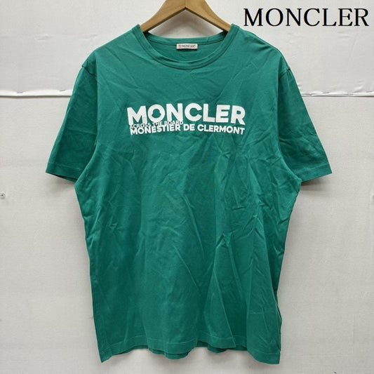 モンクレール MONCLER Tシャツ 半袖 ラバー ロゴ プリント Tシャツ G10918C7D910 M 緑 / グリーン / green メンズ USED 古着 中古 50156330