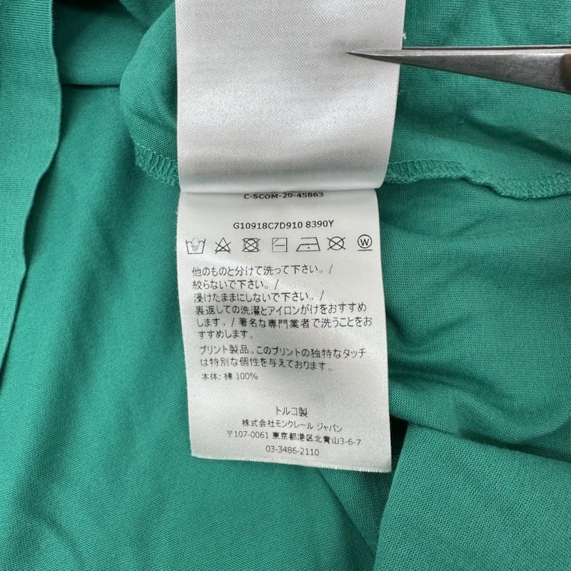 モンクレール MONCLER Tシャツ 半袖 ラバー ロゴ プリント Tシャツ G10918C7D910 M 緑 / グリーン / green メンズ USED 古着 中古 50156330