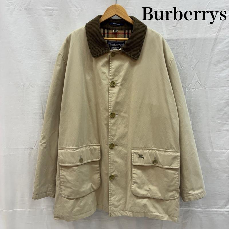 バーバリーズ BURBERRYS ジャケット、上着 ジャンパー、ブルゾン 80s ノバチェック ホース 刺繍 コーデュロイ カラー ハンティング ジャケット - チェック X ロゴ、文字 X 刺繍 ベージュ / ベージュ / beige メンズ USED 古着 中古 50156332