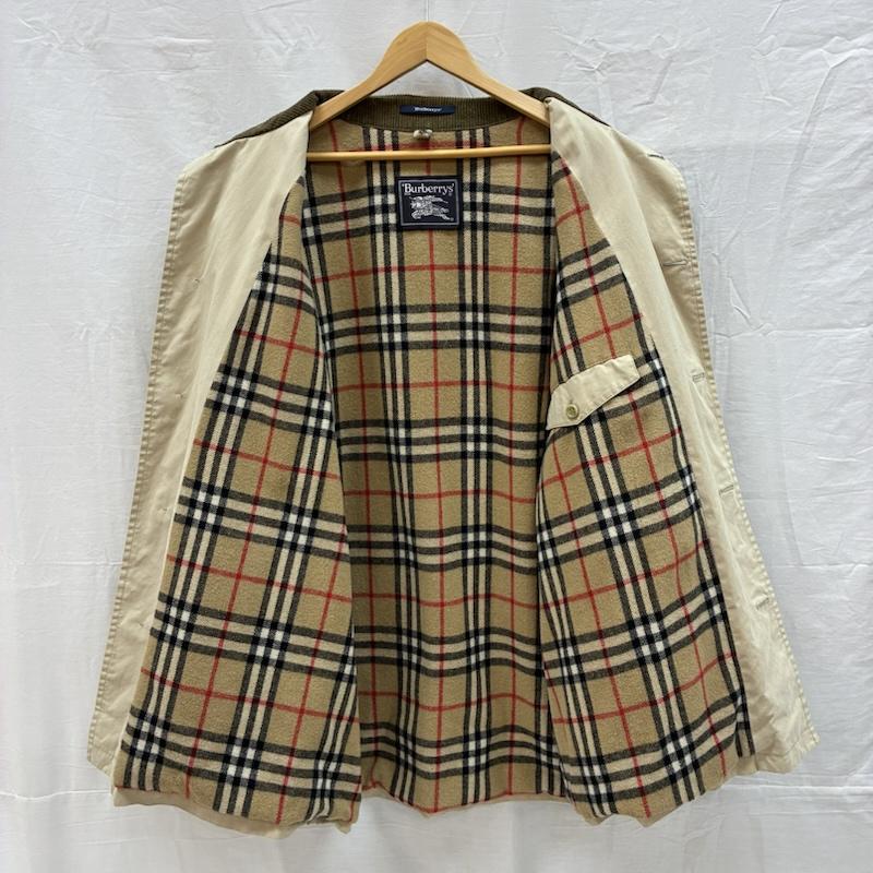 バーバリーズ BURBERRYS ジャケット、上着 ジャンパー、ブルゾン 80s ノバチェック ホース 刺繍 コーデュロイ カラー ハンティング ジャケット - チェック X ロゴ、文字 X 刺繍 ベージュ / ベージュ / beige メンズ USED 古着 中古 50156332