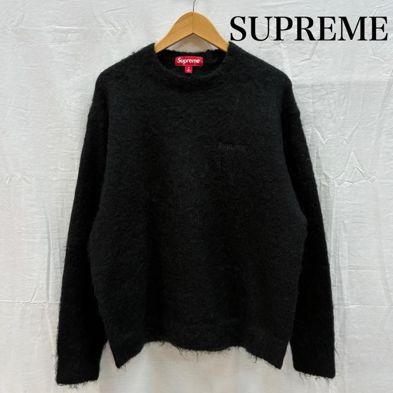 シュプリーム Supreme ニット、セーター 長袖 25AW Brushed Mohair Sweater ブラッシュド モヘア セーター ニット M ワンポイント X ロゴ、文字 X 刺繍 黒 / ブラック / black メンズ USED 古着 中古 50156349