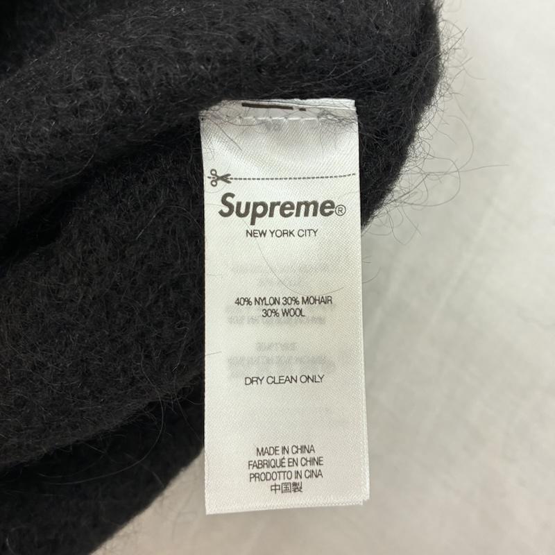 シュプリーム Supreme ニット、セーター 長袖 25AW Brushed Mohair Sweater ブラッシュド モヘア セーター ニット M ワンポイント X ロゴ、文字 X 刺繍 黒 / ブラック / black メンズ USED 古着 中古 50156349