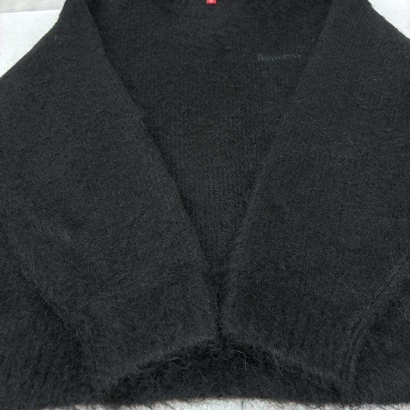 シュプリーム Supreme ニット、セーター 長袖 25AW Brushed Mohair Sweater ブラッシュド モヘア セーター ニット M ワンポイント X ロゴ、文字 X 刺繍 黒 / ブラック / black メンズ USED 古着 中古 50156349