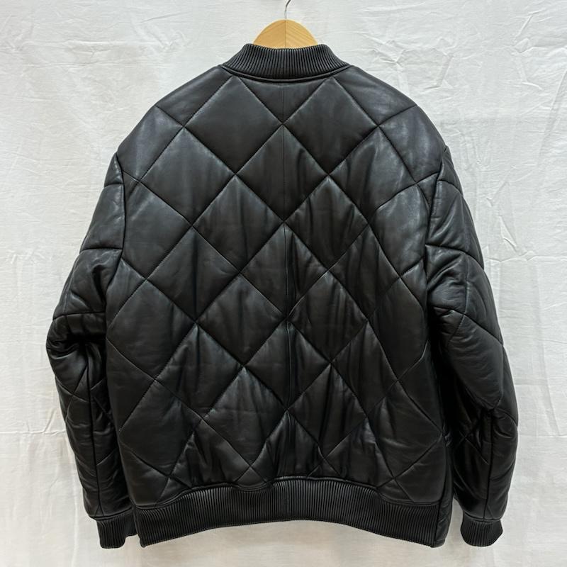シュプリーム Supreme ジャケット、上着 レザージャケット 22AW Quilted Leather Work Jacket キルテッド レザー ワーク ジャケット M ワンポイント X ロゴ、文字 黒 / ブラック / black メンズ USED 古着 中古 50156351