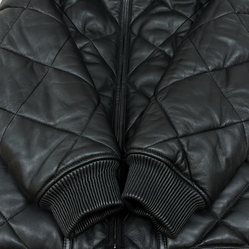 シュプリーム Supreme ジャケット、上着 レザージャケット 22AW Quilted Leather Work Jacket キルテッド レザー ワーク ジャケット M ワンポイント X ロゴ、文字 黒 / ブラック / black メンズ USED 古着 中古 50156351