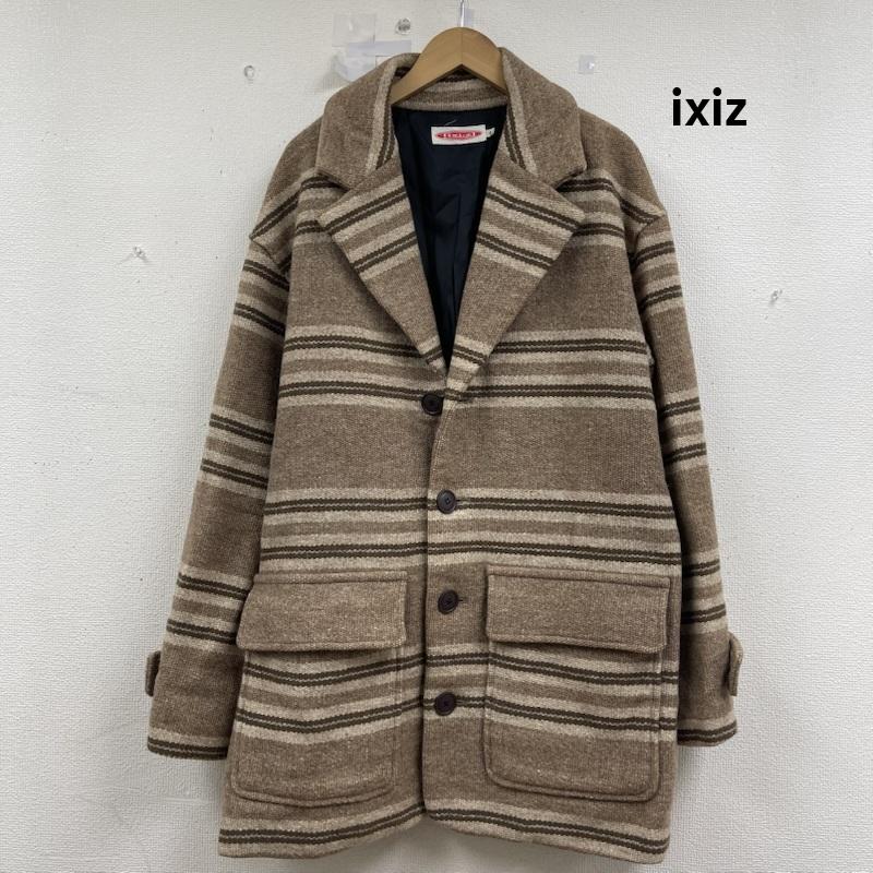 古着 USED コート コート一般 ixiz ウール コート チェック ジャケット 0810652 L 茶 / ブラウン / brown メンズ USED 古着 中古 50156354
