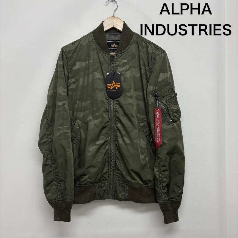 アルファ インダストリー Alpha Industries ジャケット、上着 フライトジャケット MA-1 フライトジャケット TA1032-103 モスグリーン M カモフラージュ柄・迷彩 オリーブグリーン / オリーブグリーン / メンズ USED 古着 中古 50156381