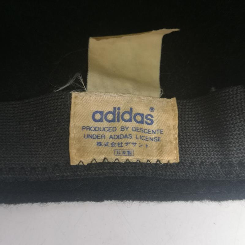 アディダス adidas 帽子 ハンチング 90s ウール ハンチング キャップ トレフォイル ロゴ 刺繍 - 黒 / ブラック / black メンズ USED 古着 中古 50156387