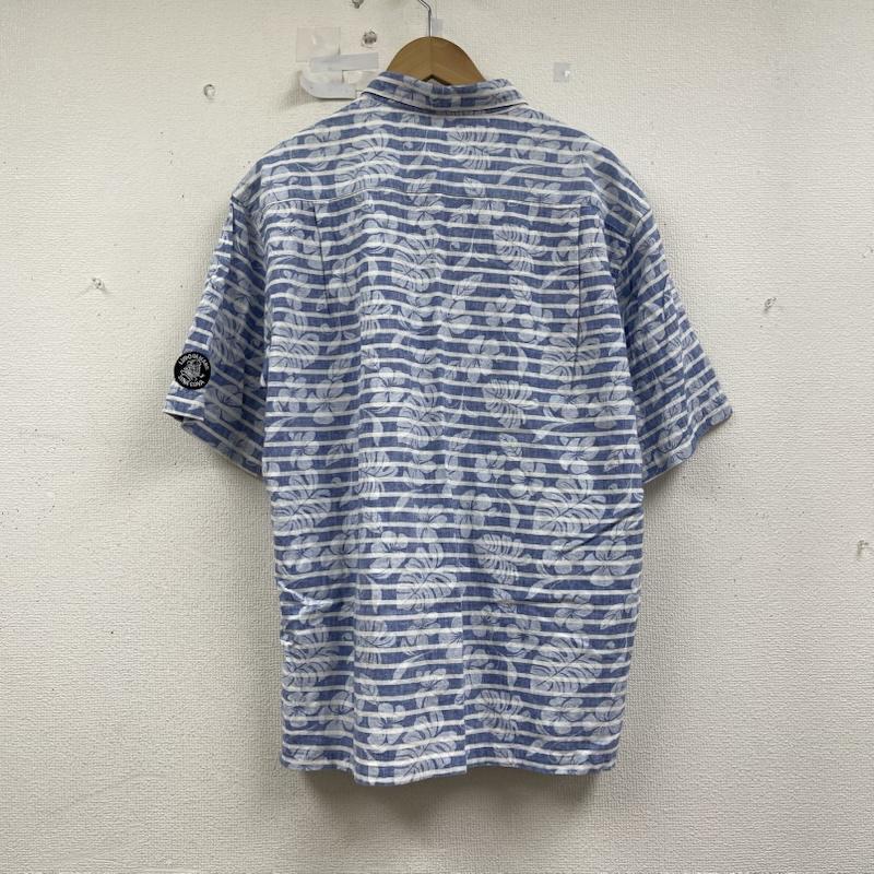 古着 USED シャツ、ブラウス 半袖 SINA COVA メンズ カジュアル 花柄 ボーダー シャツ LL 水色 / ライトブルー / メンズ USED 古着 中古 50156393