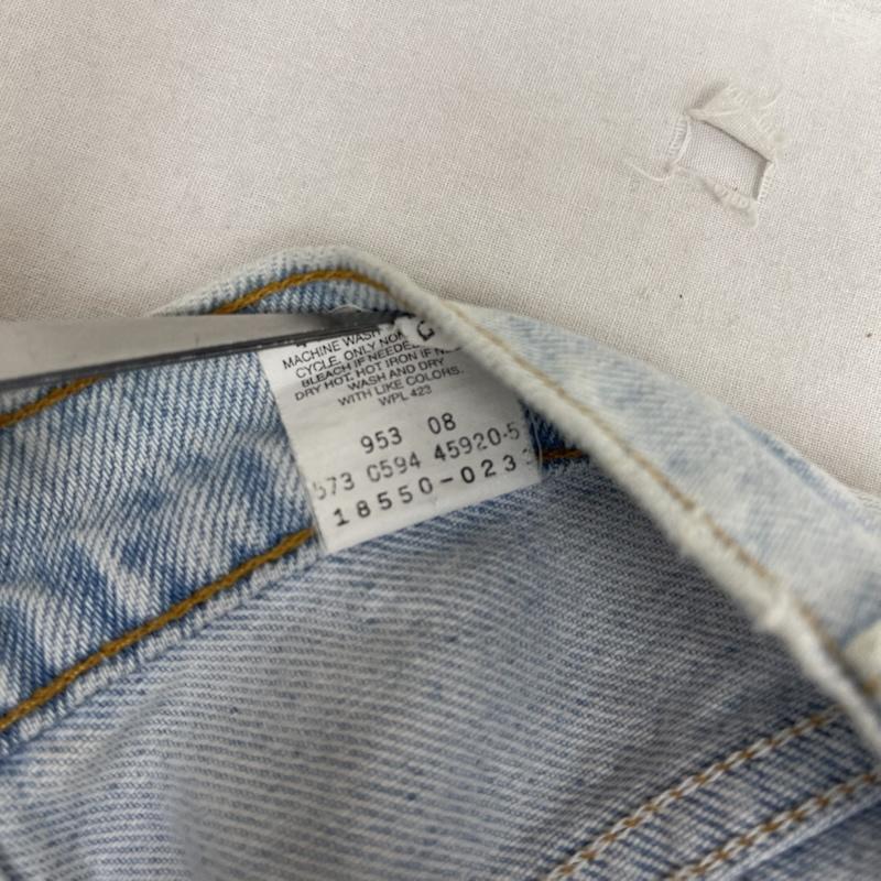 リーバイス Levi s パンツ デニム、ジーンズ USA製 550 ボタン裏 573 デニム パンツ L 水色 / ライトブルー / メンズ USED 古着 中古 50156396