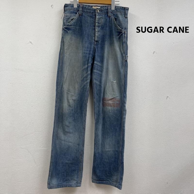 シュガーケーン SUGAR CANE パンツ デニム、ジーンズ ボタンフライ デニム パンツ パッチ 刺繍 30インチ インディゴ / インディゴ / Indigo メンズ USED 古着 中古 50156398