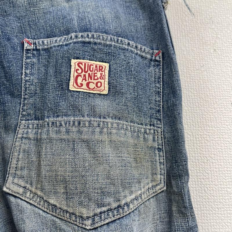 シュガーケーン SUGAR CANE パンツ デニム、ジーンズ ボタンフライ デニム パンツ パッチ 刺繍 30インチ インディゴ / インディゴ / Indigo メンズ USED 古着 中古 50156398
