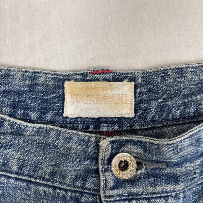 シュガーケーン SUGAR CANE パンツ デニム、ジーンズ ボタンフライ デニム パンツ パッチ 刺繍 30インチ インディゴ / インディゴ / Indigo メンズ USED 古着 中古 50156398