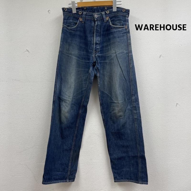 ウエアハウス WAREHOUSE パンツ デニム、ジーンズ Duck Digger シンチバック サスペンダー デニム パンツ DD11 30インチ インディゴ / インディゴ / Indigo メンズ USED 古着 中古 50156399