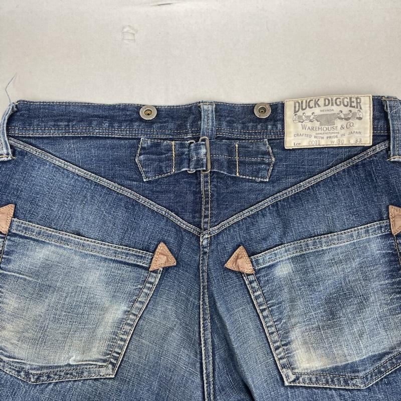 ウエアハウス WAREHOUSE パンツ デニム、ジーンズ Duck Digger シンチバック サスペンダー デニム パンツ DD11 30インチ インディゴ / インディゴ / Indigo メンズ USED 古着 中古 50156399