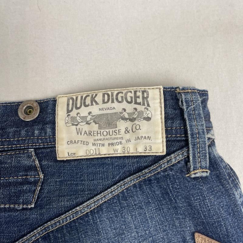 ウエアハウス WAREHOUSE パンツ デニム、ジーンズ Duck Digger シンチバック サスペンダー デニム パンツ DD11 30インチ インディゴ / インディゴ / Indigo メンズ USED 古着 中古 50156399