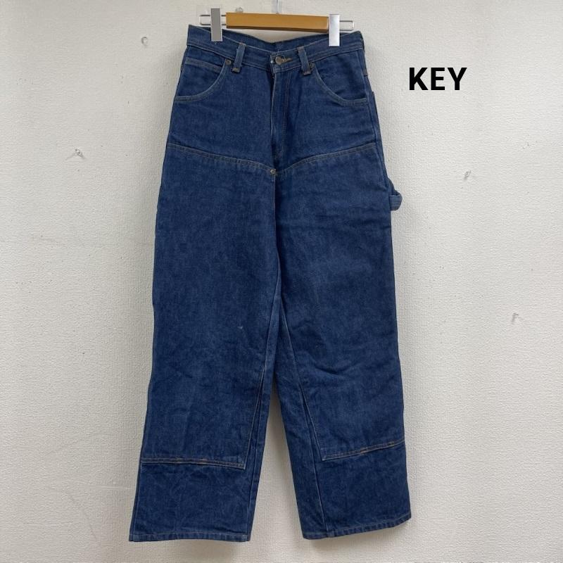 キイ KEY パンツ デニム、ジーンズ ダブルニー ワイド カーゴ デニム パンツ インディゴ / インディゴ / Indigo メンズ USED 古着 中古 50156402