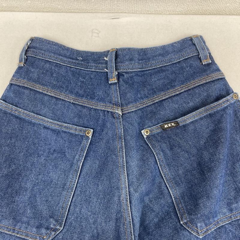 キイ KEY パンツ デニム、ジーンズ ダブルニー ワイド カーゴ デニム パンツ インディゴ / インディゴ / Indigo メンズ USED 古着 中古 50156402