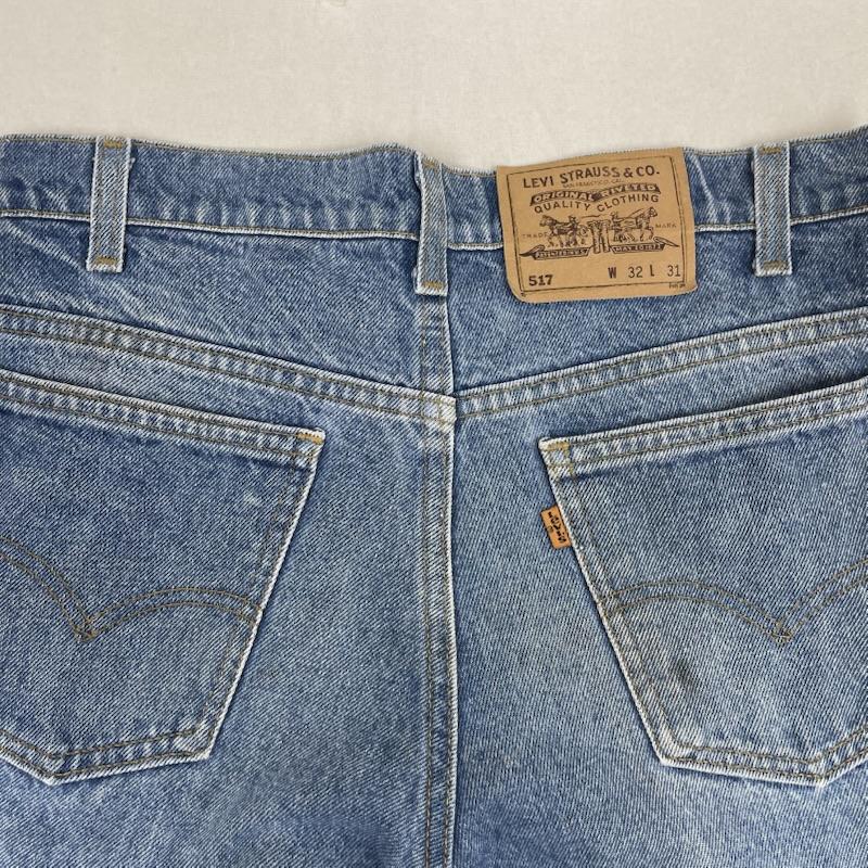 リーバイス Levi s パンツ デニム、ジーンズ USA製 90s 517 ボタン裏 575 デニム パンツ 32インチ インディゴ / インディゴ / Indigo メンズ USED 古着 中古 50156406