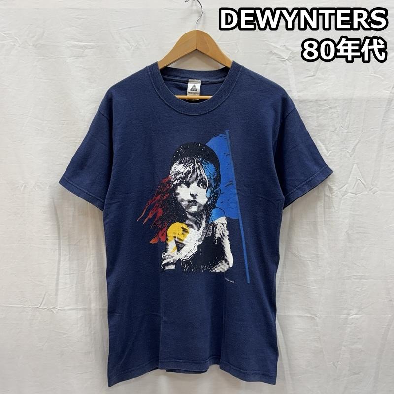 ヴィンテージ VINTAGE Tシャツ 半袖 80年代 DEWYNTERS レミゼラブル プリント Tシャツ 80s Les Miserables Tee S 紺 / ネイビー / navy メンズ USED 古着 中古 50156413