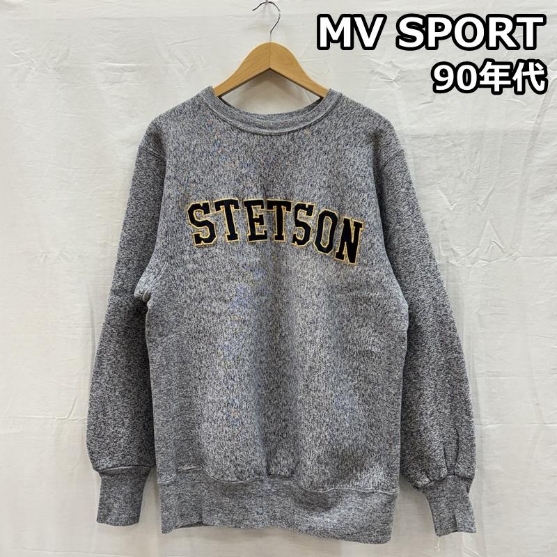 古着 USED トレーナー 長袖 MV SPORT 90年代 ビンテージ USA製 STETSON 霜降り スウェット トレーナー サイドリブ 90s VINTAGE M メンズ USED 古着 中古 50156414