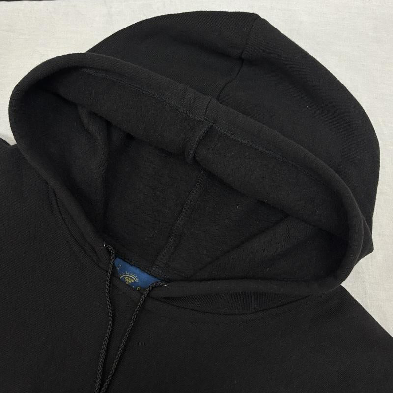 古着 USED パーカー 長袖 gem 90年代 ビンテージ USA製 サイドリブ プルオーバー フーディ スウェット パーカー 90s VINTAGE L 黒 / ブラック / black メンズ USED 古着 中古 50156418