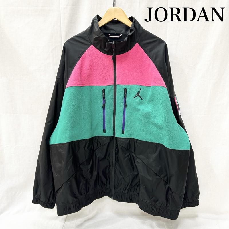 エアジョーダン AIR JORDAN ジャケット、上着 ジャンパー、ブルゾン AS M J MOUNTAINSIDE JACKET ナイロンフリースブルゾン CT3380-010 - 無地 X ロゴ、文字 黒 / ブラック / black X 緑 / グリーン / green X 桃 / ピンク / pink メンズ USED 古着 中古 50156421