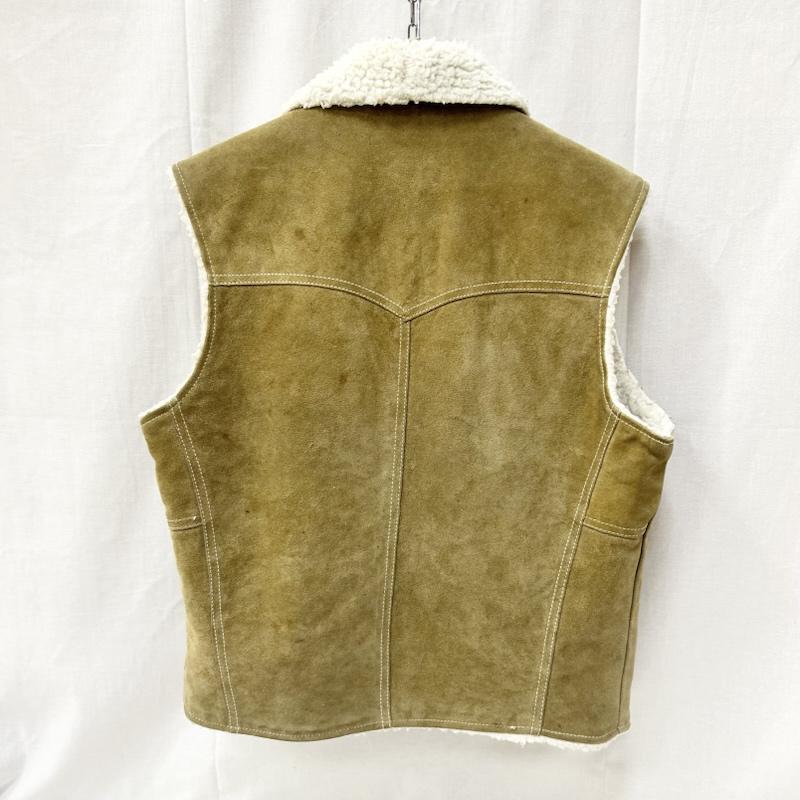 ヴィンテージ VINTAGE ベスト ベスト 70s Levi s リーバイス スウェードボアベスト ムートン ベージュ L L 無地 ベージュ / ベージュ / beige メンズ USED 古着 中古 50156422