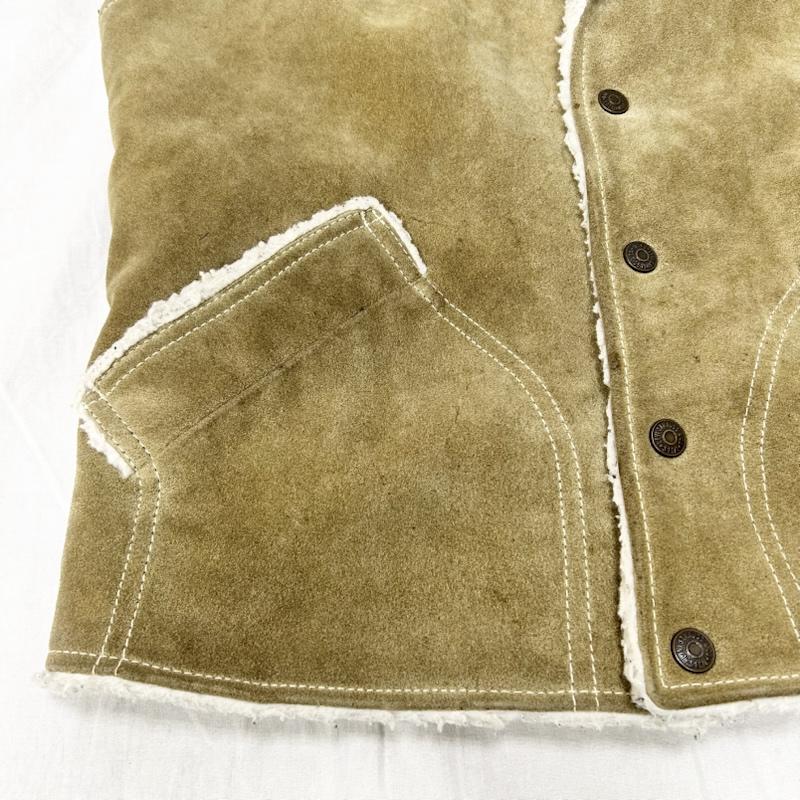 ヴィンテージ VINTAGE ベスト ベスト 70s Levi s リーバイス スウェードボアベスト ムートン ベージュ L L 無地 ベージュ / ベージュ / beige メンズ USED 古着 中古 50156422