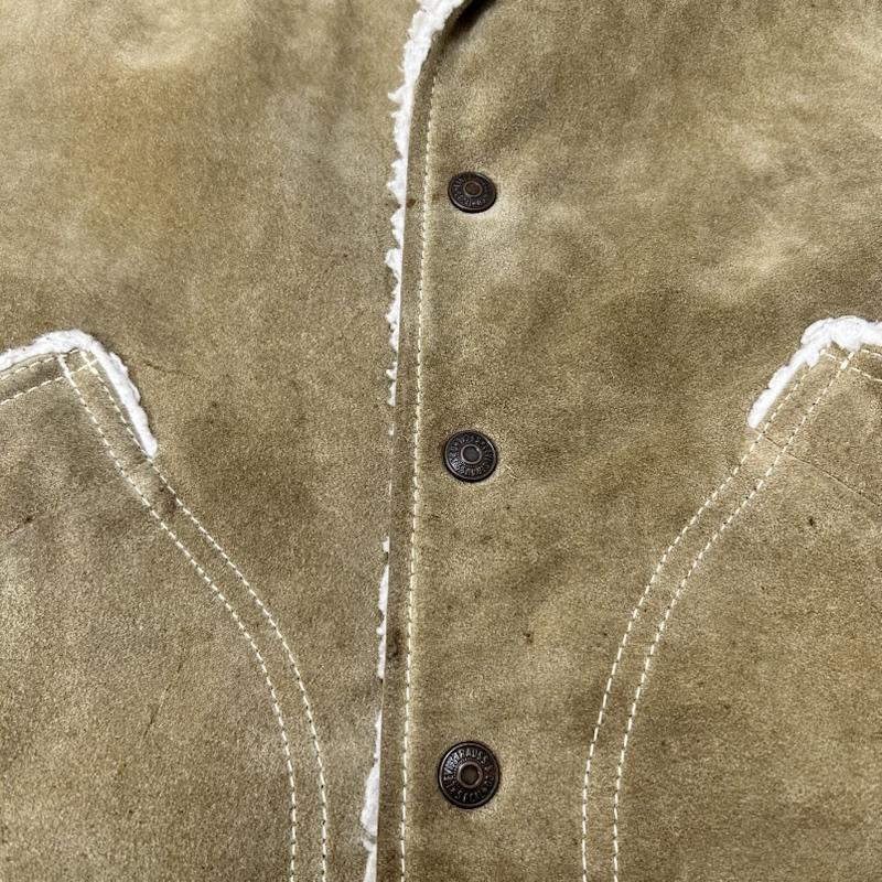 ヴィンテージ VINTAGE ベスト ベスト 70s Levi s リーバイス スウェードボアベスト ムートン ベージュ L L 無地 ベージュ / ベージュ / beige メンズ USED 古着 中古 50156422
