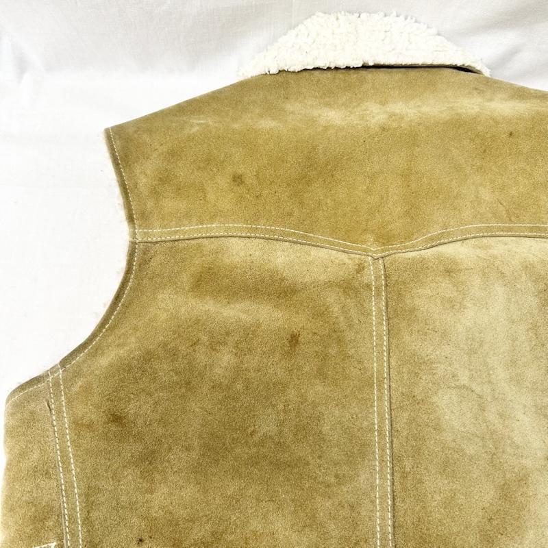 ヴィンテージ VINTAGE ベスト ベスト 70s Levi s リーバイス スウェードボアベスト ムートン ベージュ L L 無地 ベージュ / ベージュ / beige メンズ USED 古着 中古 50156422