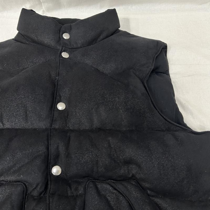 デニムアンドサプライラルフローレン DENIM & SUPPLYRALPHLAUREN ベスト ベスト ダウンベスト black L(180/100A) ウエスタンデザイン スナップボタン L ワンポイント 黒 / ブラック / black メンズ USED 古着 中古 50156424
