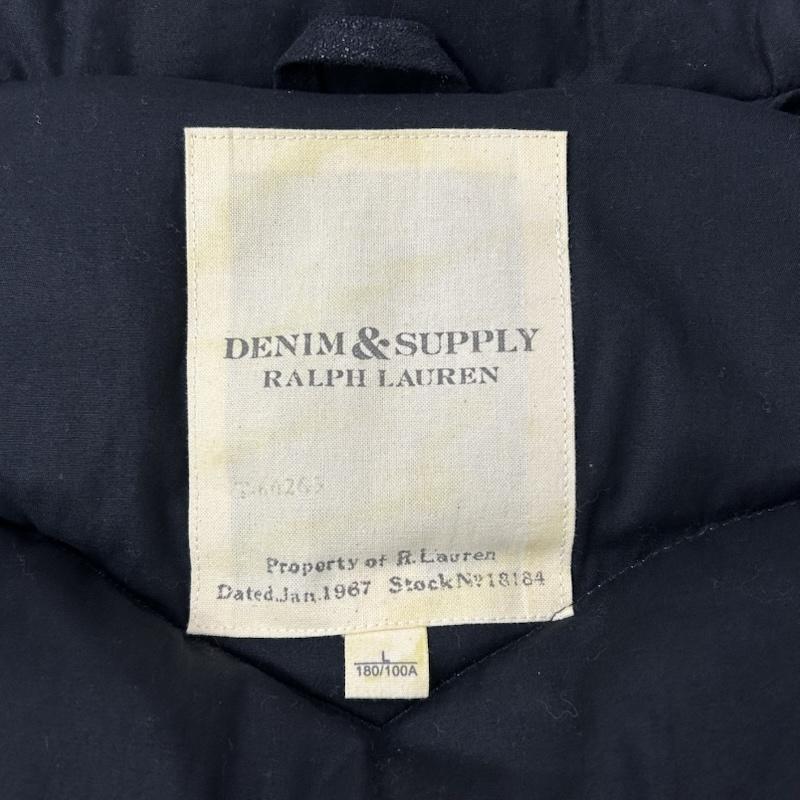 デニムアンドサプライラルフローレン DENIM & SUPPLYRALPHLAUREN ベスト ベスト ダウンベスト black L(180/100A) ウエスタンデザイン スナップボタン L ワンポイント 黒 / ブラック / black メンズ USED 古着 中古 50156424