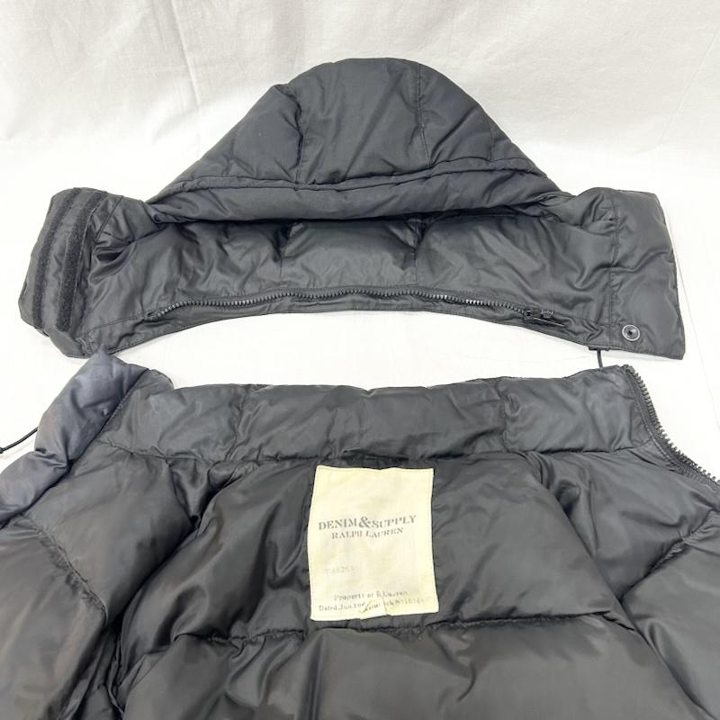 デニムアンドサプライラルフローレン DENIM & SUPPLYRALPHLAUREN ジャケット、上着 ダウンジャケット ダウンジャケット US国旗 black XXS(150/76A) XXS 無地 黒 / ブラック / black レディース USED 古着 中古 50156425