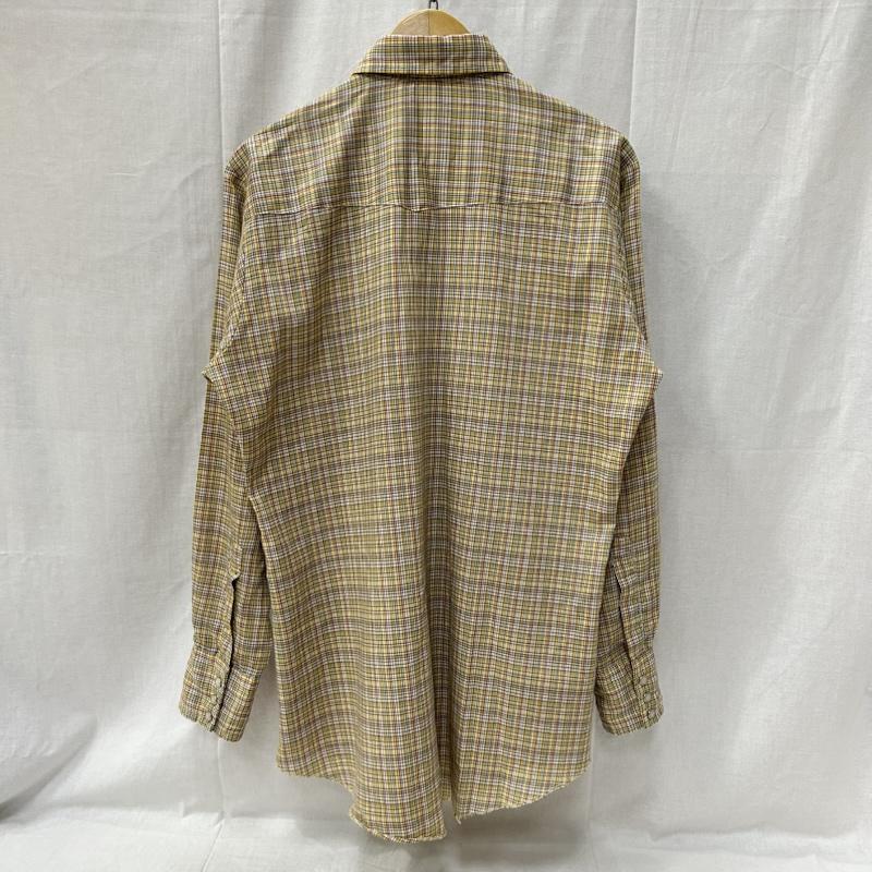 ヴィンテージ VINTAGE シャツ、ブラウス 長袖 70s 80s WASHINTON DEE CEE ウエスタンシャツ イエローベージュ USA製 15 1/2 33(約M相当) - チェック ベージュ / ベージュ / beige X 黄 / イエロー / yellow メンズ USED 古着 中古 50156431