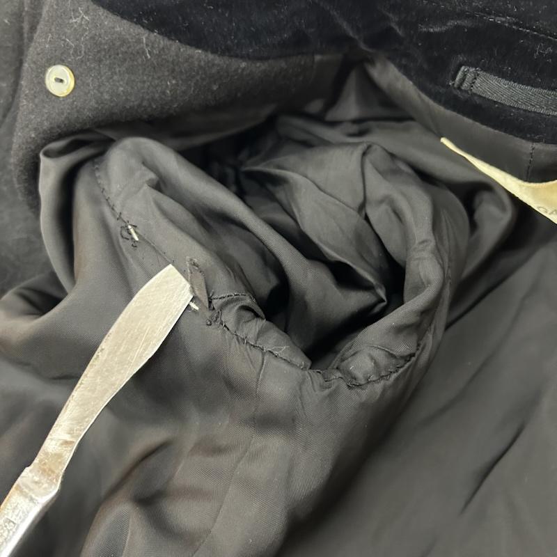 コムデギャルソン COMME des GARCONS コート コート一般 80s 90s ダブルブレストロングコート ベルベット ウール くるみボタン ブラック - 無地 黒 / ブラック / black メンズ USED 古着 中古 50156436